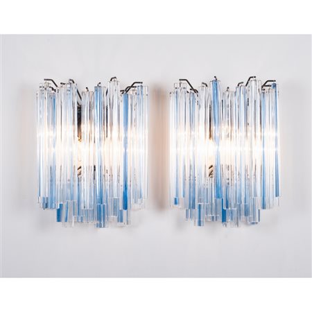 VENINI, Coppia di lampade da parete