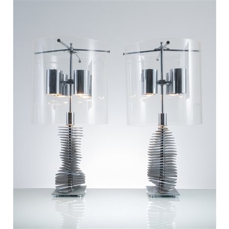 GOFFREDO REGGIANI (Attr.le), Coppia di lampade da tavolo