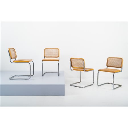 MARCEL BREUER, Quattro sedie modello “Cesca B 32”