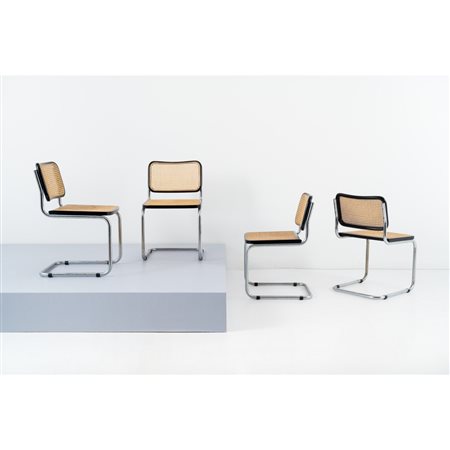 MARCEL BREUER, Quattro sedie modello “Cesca B 32”