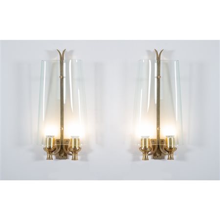 PIETRO CHIESA, Coppia di lampade da parete