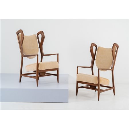 GIO PONTI, Coppia di poltrone modello “Triennale”