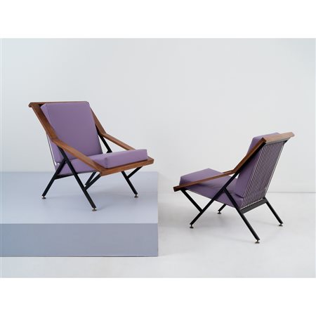 LONGHI (Attr.le), Coppia di poltrone