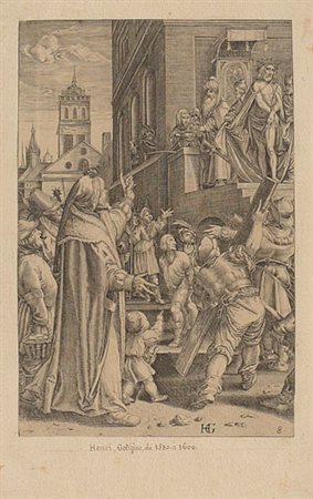 GOLTZIUS HENDRICK Mulbrecht 1558 - Haarleem 1617Ecce HomoIncisione...
