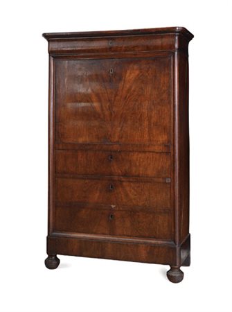 MOBILE DEL XIX SECOLO SECRETAIRE IN PIUMA DI NOCE, XIX SECOLO, fronte a...