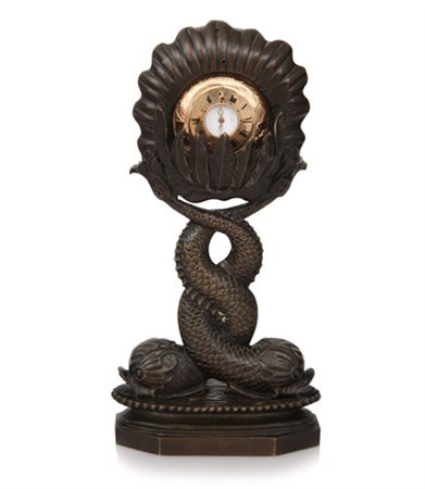 OGGETTISTICA VARIA PORTAOROLOGIO CARLO X IN BRONZO BRUNITO CONTENENTE...