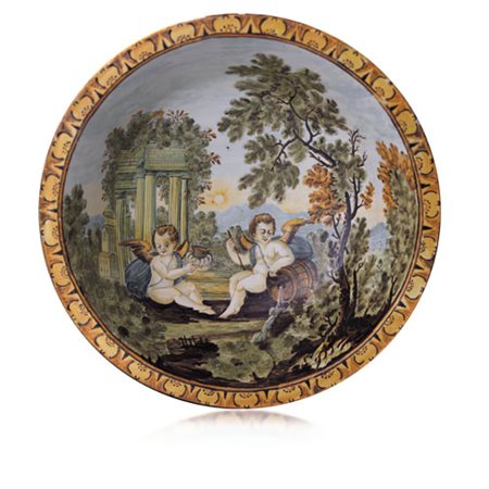CASTELLI BACILE IN MAIOLICA, CASTELLI, NICOLA CAPPELLETTI, XVIII SECOLO,...