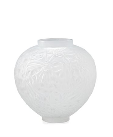 LALIQUE VASO "GUI" IN VETRO, R.LALIQUE, 1930 CA., globulare, pressato in...