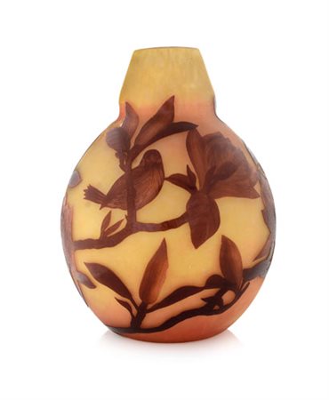 DELATTE ANDRE' GRANDE VASO IN VETRO DOPPIO, DELATTE NANCY, 1925 CA.,...