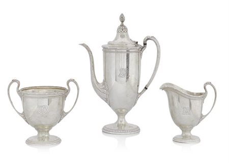 TIFFANY & CO. SERVIZIO DA CAFFE' IN ARGENTO, TIFFANY & CO., INIZIO XX SECOLO,...