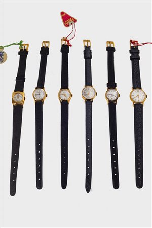 LOTTO DI SEI OROLOGI LADY<BR>Mod. “Lady dress Watch”, anni '70