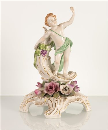 Gruppo plastico di porcellana. Manifattura di Capodimonte, XIX secolo   