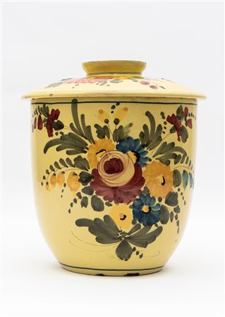 Biscottiera con decoro a fioraccio   Manifattura di Castelli degli inizi del XX secolo