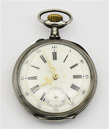 Orologio da tasca, Francia, primi 900, argento 800/1000 CASSA: in argento con...