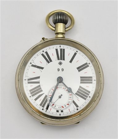 Orologio da tasca, primi 900, alpacca CASSA: in alpacca QUADRANTE: in smalto...