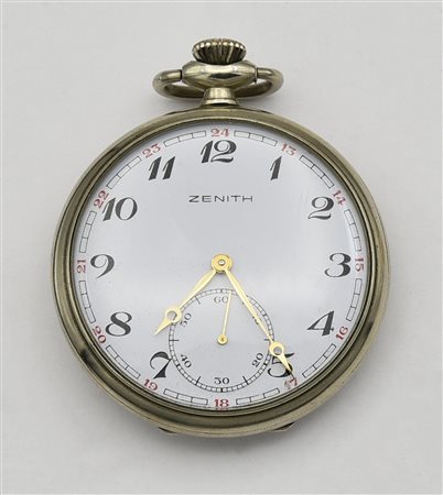 Orologio da tasca in metallo Zenith, 1945 CASSA: in metallo con doppio...
