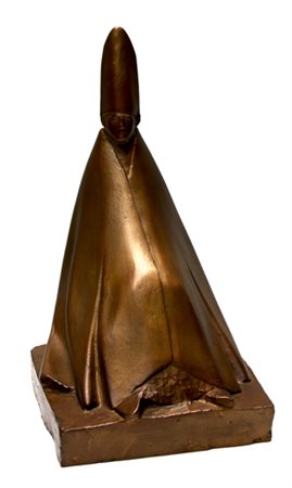 MANZU Giacomo Bergamo 1908 - Ardea 1991 Cardinale seduto, 2001 bronzo cm....
