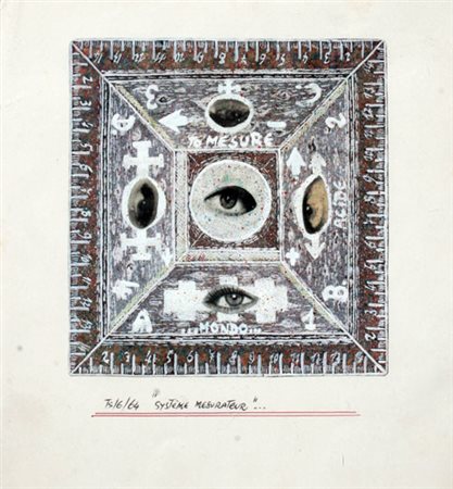 HARLOFF Guy Parigi, 1933 - Galliate, 1991 Systeme mesurateur, 1964 tecnica...