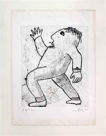 BAJ Enrico Milano 1924 - Vergiate 2003 Ultra-Ubu, 1973 acquaforte cm. 71 x 50...