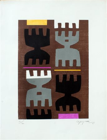 CAPOGROSSI Giuseppe Roma 1900 - Roma 1972 Senza titolo, 1965 litografia a...