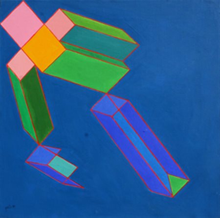 PERILLI Achille Roma 1927 La percezione turbolenta, 1989 olio su tela cm. 50...