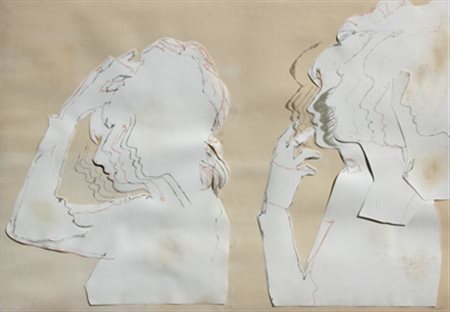 CEROLI Mario Castel Frentano 1938 Senza titolo collage e tecnica mista su...