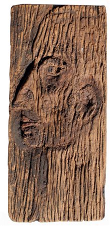 BAJ Enrico Milano 1924 - Vergiate 2003 Profilo d'uomo, 1946 legno su tavola...