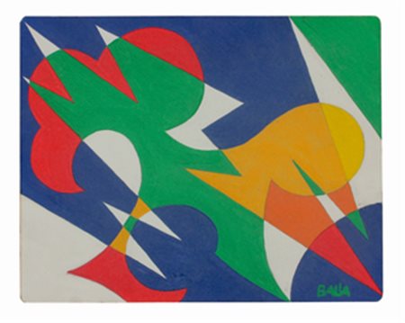 BALLA Giacomo Torino 1871 - Roma 1958 Linee andamentali, 1920 tempera su...