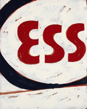 SCHIFANO Mario Homs 1934 - Roma 1998 Esso, 1975 smalto su carta applicata su...