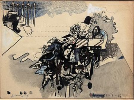 FERRONI Gianfranco Livorno 1927 - Bergamo 2001 Giardino di Tradate, 1964...