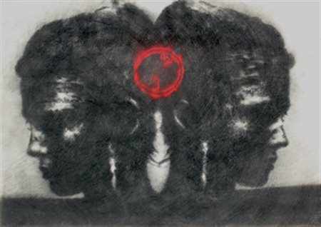 GALLIANI Omar Montecchio Emilia (Re) 1954 Ritratti siamesi tecnica mista su...