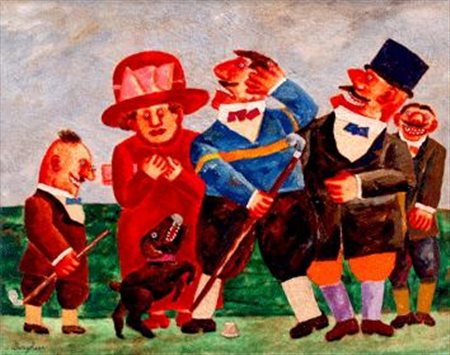 BORGHESE Franz Roma 1941 - Roma 2005 Senza titolo olio su tela cm. 40 x 50...