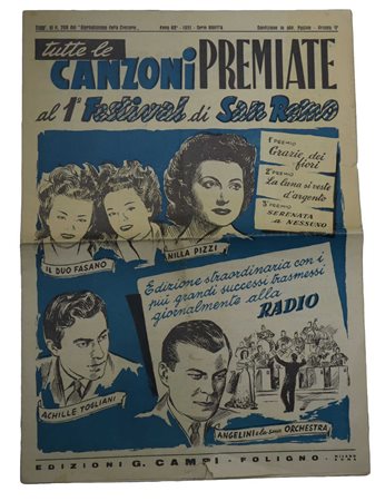 Tutte le canzoni premiate al 1° festival di San Remo, 1951