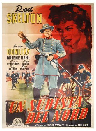 Manifesto cinema due fogli ''Un sudista del nord'', 1949