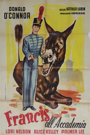 Manifesto cinema due fogli ''Francis all'accademia'', 1960