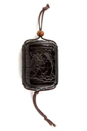  
INRŌ A QUATTRO SCOMPARTI IN LACCA INTAGLIATA 
 