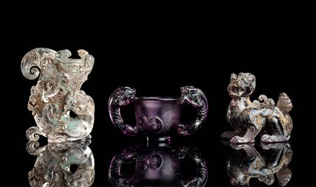  
TRE OGGETTI IN VETRO 
 