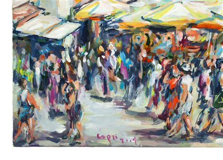 Stellario  Baccellieri (Reggio Calabria  1950)  - Mercato di Capri, 2001