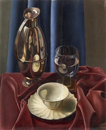 Ugo Celada da Virgilio (Attribuito)

"Composizione con versatoio, bicchiere e ta