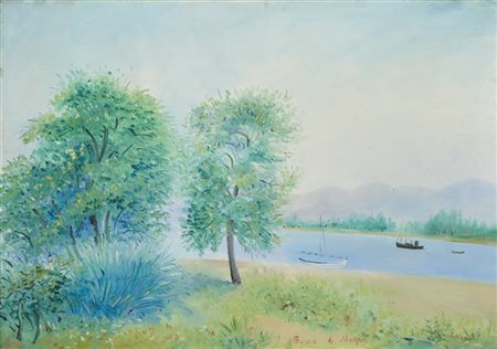 Umberto Lilloni "Bocca di Magra" 
olio su tela (cm 70x100)
firmato e titolato in