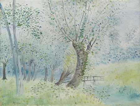 Umberto Lilloni "Boschetto" 
olio su tela (cm 38x50)
firmato in basso a sinistra