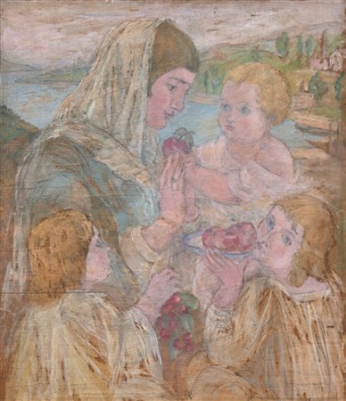 Pio Semeghini (Attribuito)

"Madonna di profilo" 
olio magro su compensato (cm 7