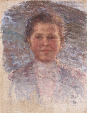 Giuseppe Cominetti "Ragazza" 
olio su tela (cm 50x40)
al retro: cartilgio
in cor