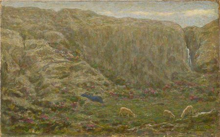 Emilio Longoni "Pace" 
olio su tela (cm 41x64)
firmato in basso a destra
al retr