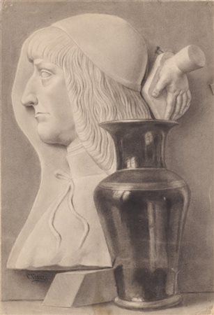 Cesare Viazzi Lotto composto da tre carboncini su carta di cui uno firmato, di d