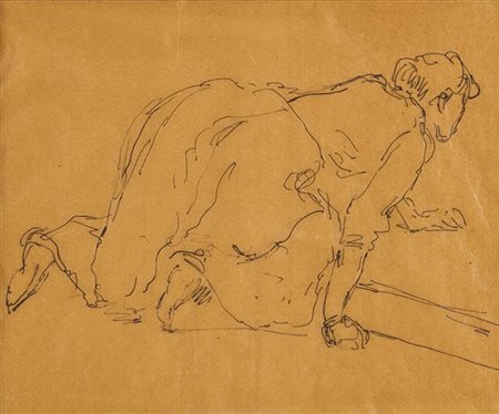 Mosè Bianchi Lotto composto da tre disegni a tecnica mista su carta raffiguranti