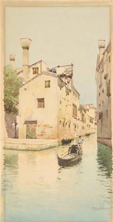 Pieretto Bianco Lotto composto da due tecniche miste su carta raffiguranti "Scor