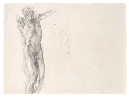 Mosè Bianchi Lotto composto da quattro disegni a carboncino su carta raffigurant