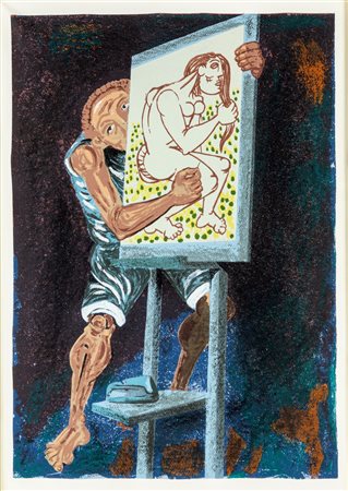 Giuseppe Migneco (Messina 1903-Milano 1997) Litografia