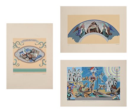 Gino Severini (Cortona 1883-Parigi 1966) Una ricerca di Radici - 3 serigrafie...